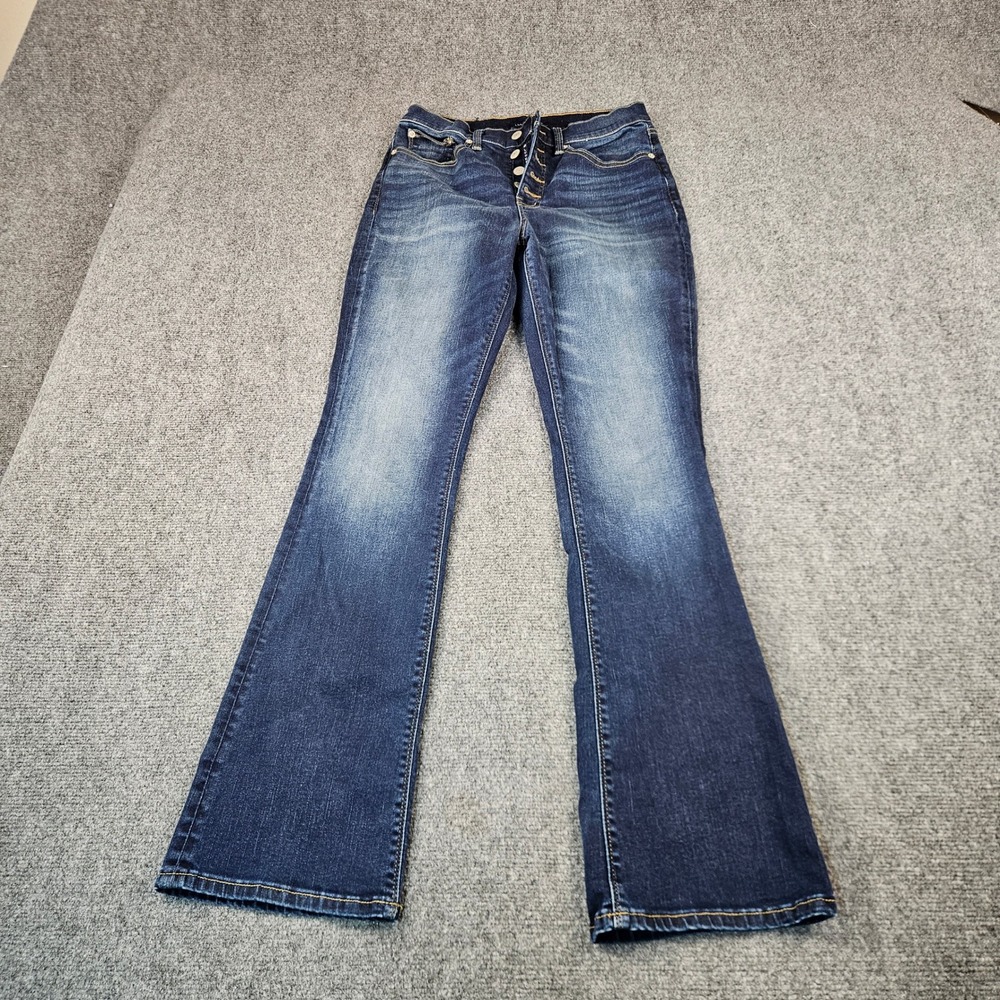Lucky Brand Bianca Boot High Rise Jeans Blue Button Fly 8/29 R 7W15354 PINO